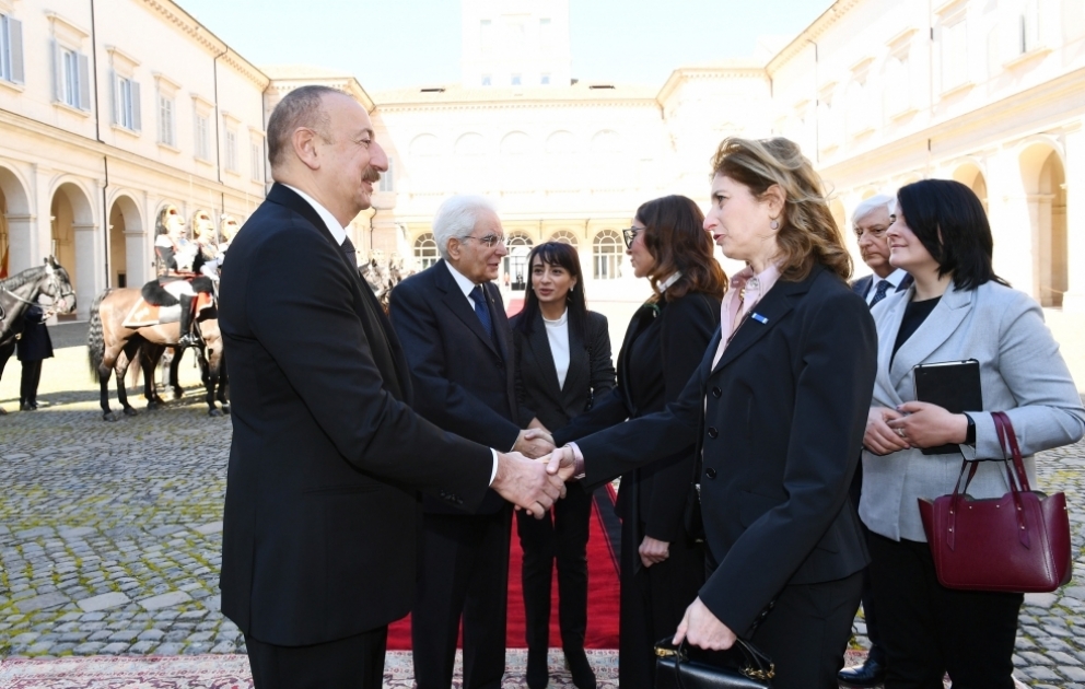 Präsident Ilham Aliyev beendet seinen Staatsbesuch in Rom