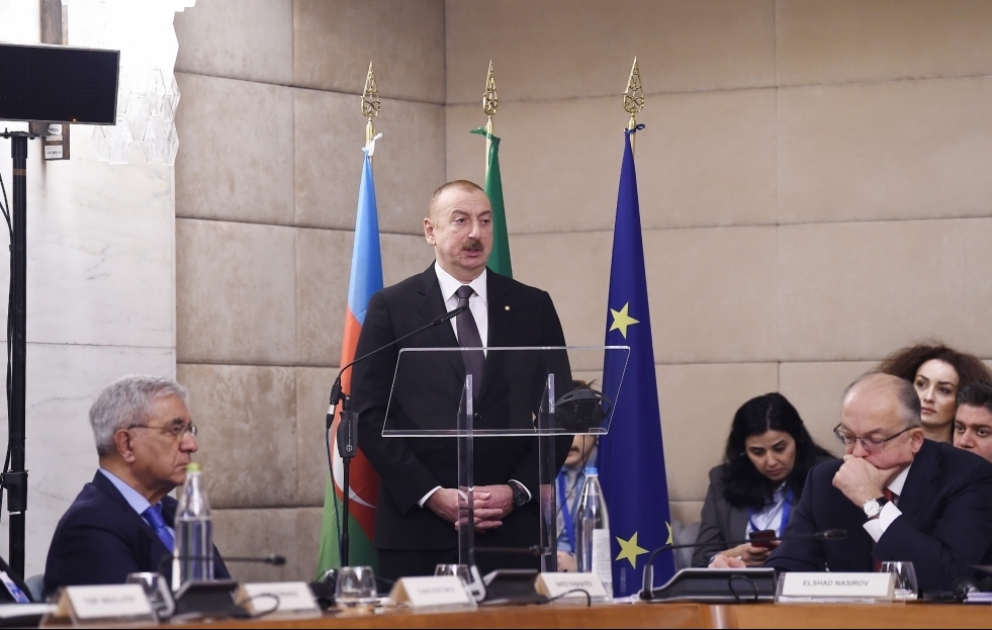 Aserbaidschanisch-italienisches Busineßforum in Rom