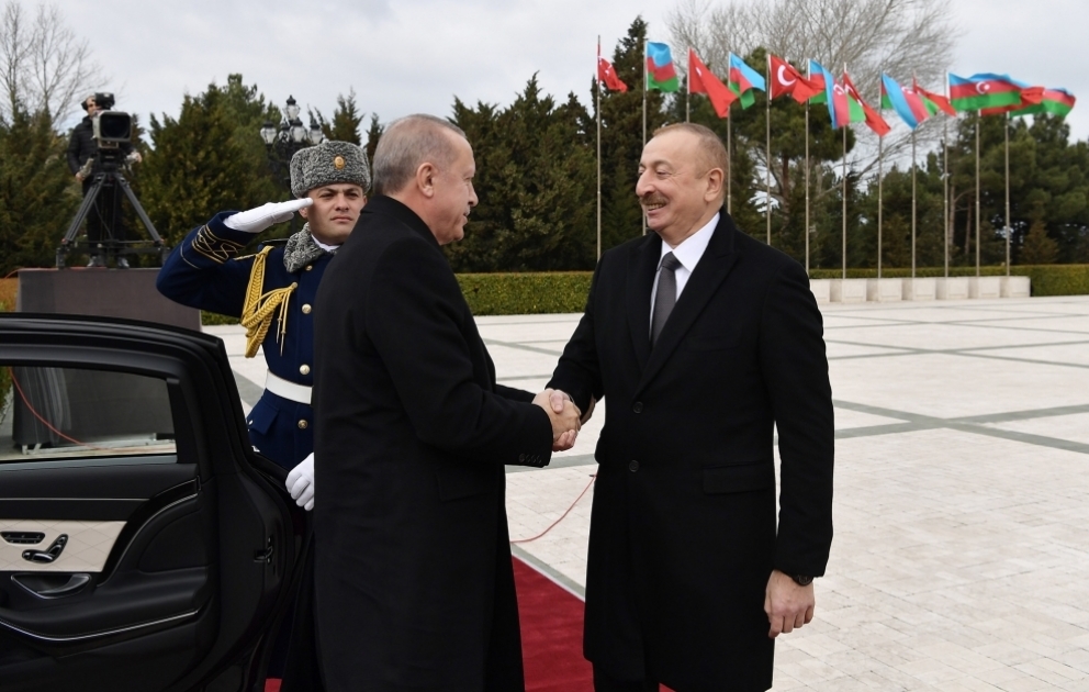 Cérémonie d’accueil officiel du président turc Recep Tayyip Erdogan