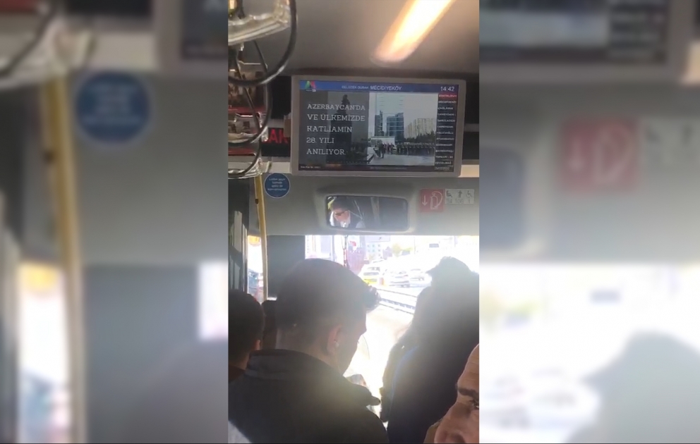 Every public transport vehicle in Istanbul demonstrates video track on Khojaly massacre