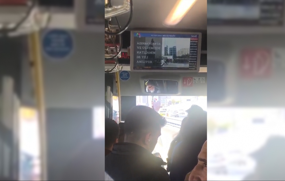 Videofilm über Völkermord von Chodschali  wird in allen öffentlichen Verkehrsmitteln in Istanbul gezeigt