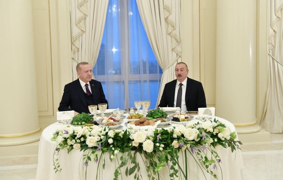 President Ilham Aliyev hosted reception in honor of Turkish President Recep Tayyip Erdogan