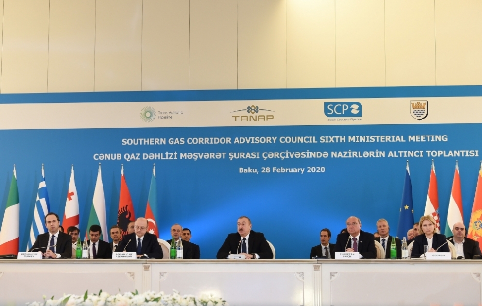 Bakou accueille la 6e réunion ministérielle dans le cadre du Conseil consultatif du Corridor gazier Sud 
Le président azerbaïdjanais Ilham Aliyev a participé à la réunion