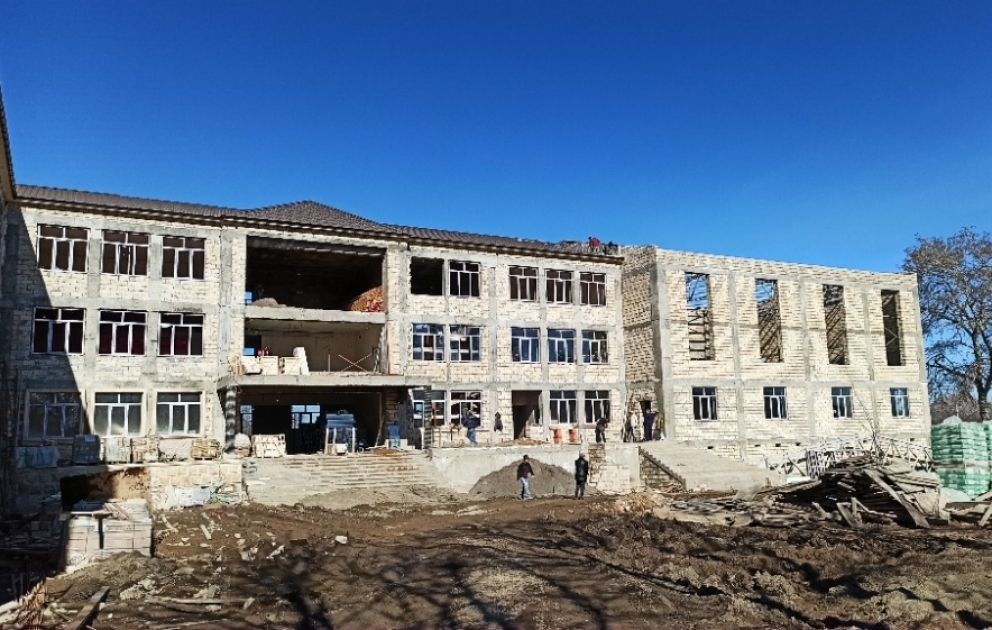 Qubada tikilən 792 şagird yerlik məktəb binası yeni tədris ilinədək istifadəyə veriləcək