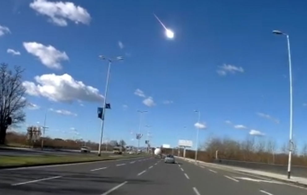 Взрыв метеорита в небе над Хорватией попал на видео