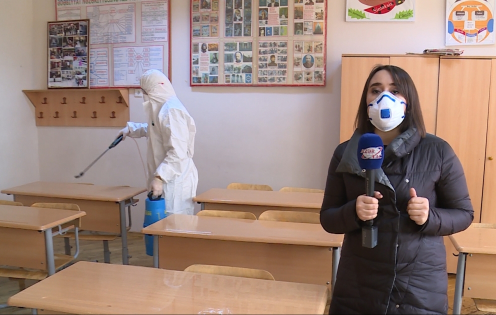 Məktəblər koronavirusa qarşı dezinfeksiya olunur