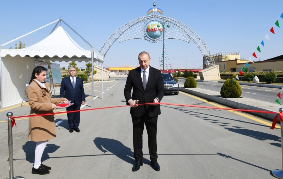 President Ilham Aliyev inaugurated Gizilhajili-Goranboy-Goran-Rahimli-Veyisli-Gazanbulag-Borsunlu highway