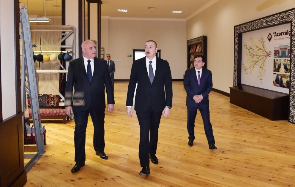 Prezident İlham Əliyev “Azərxalça” ASC-nin Qazax filialının fəaliyyəti ilə tanış olub