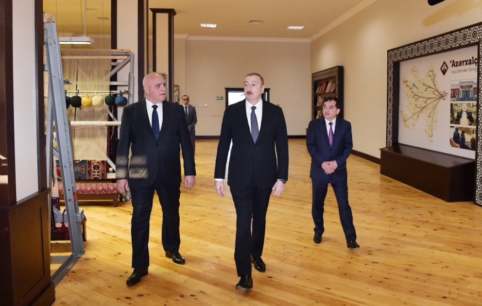 Президент Ильхам Алиев ознакомился с деятельностью Газахского филиала ОАО «Азерхалча»