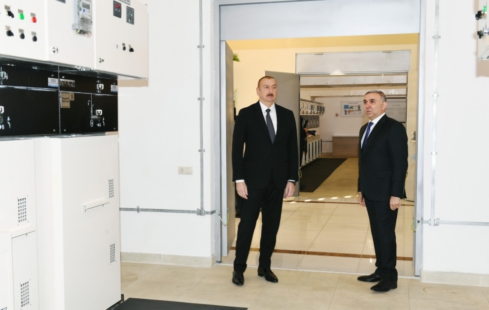 “Ağstafa” elektrik yarımstansiyasının yenidənqurmadan sonra açılışı olub