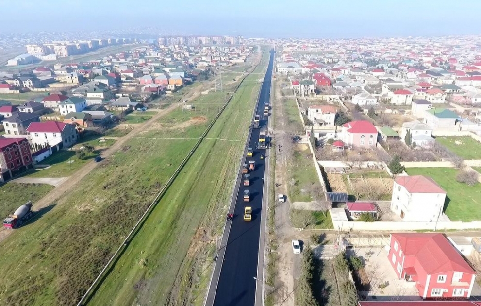 Abşeronda qəsəbələri birləşdirən yol təmir edilir
