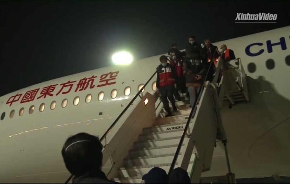 Chinese doctors and supplies arrive, and we are grateful
