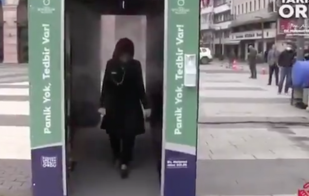 Türkiyədə dezinfeksiya tuneli yaratdılar