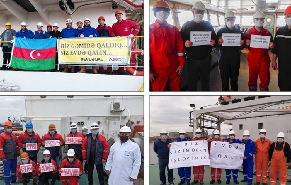 Dənizçilər #Evdəqal aksiyasına qoşulublar