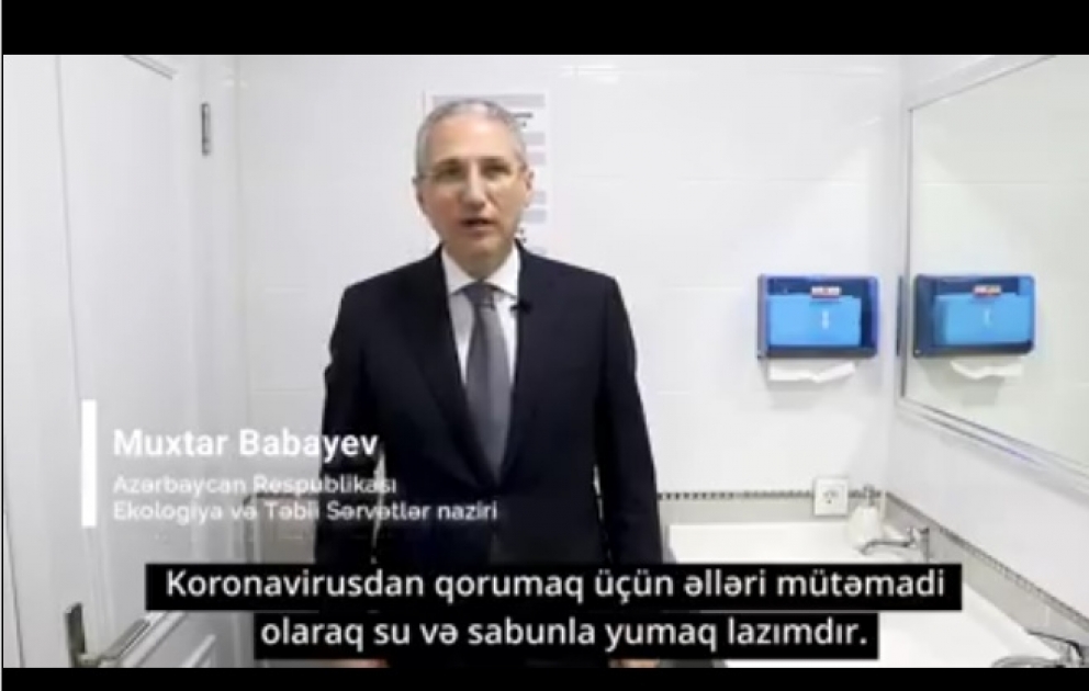Ekologiya və Təbii Sərvətlər naziri "Təmiz əllər" kampaniyasına qoşuldu