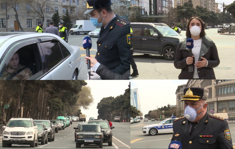 Yol polisi xüsusi karantin rejimi ilə bağlı reyd keçirib 
Sürücülər cərimələnə bilər