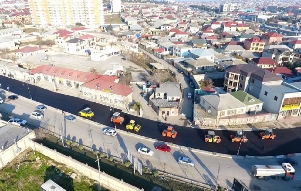 Xırdalanda avtomobil yollarının təmir-tikinti işləri davam etdirilir