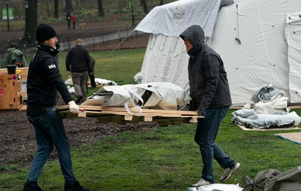 À New York, un hôpital de campagne installé dans Central Park