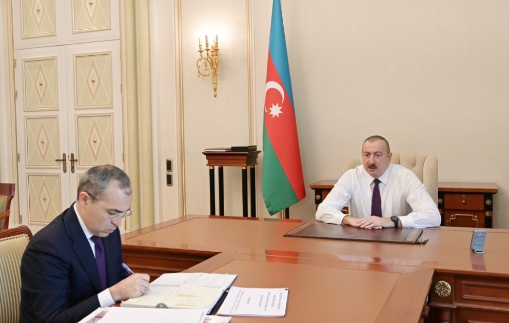 President Ilham Aliyev received minister of economy