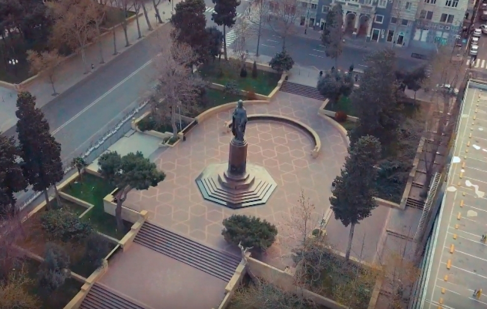 Drone footage show streets in Baku deserted amid coronavirus quarantine