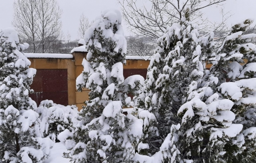 Snow falls in Azerbaijan's Lerik region