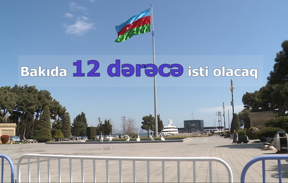 Bakıda 12 dərəcə isti olacaq