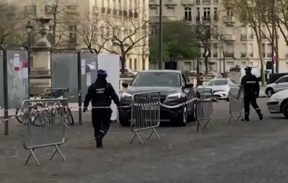 A drive-thru testing facility in Paris is screening residents for coronavirus