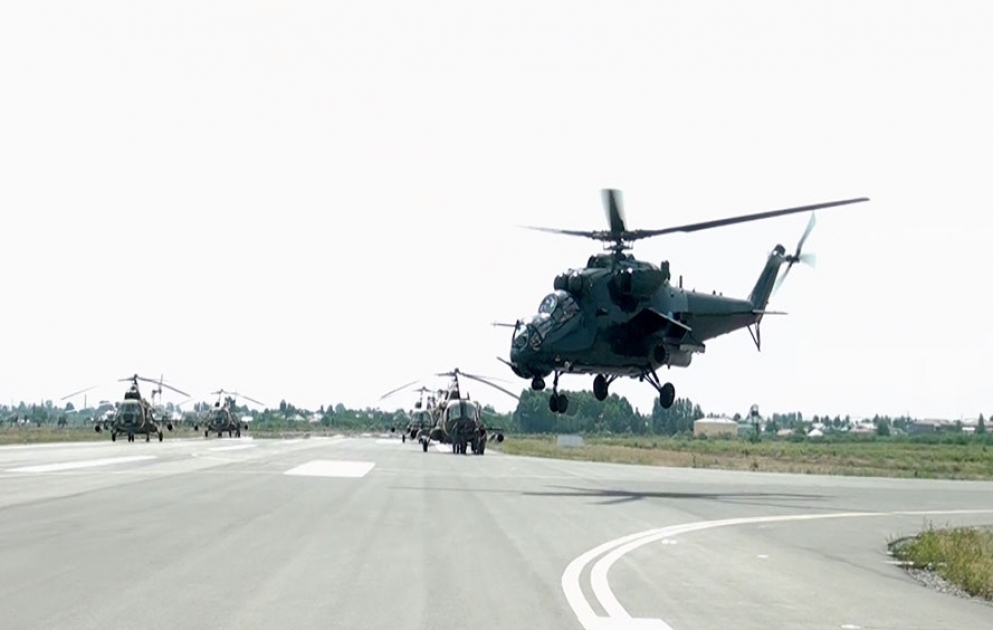 Air Force helicopter units conduct training flights