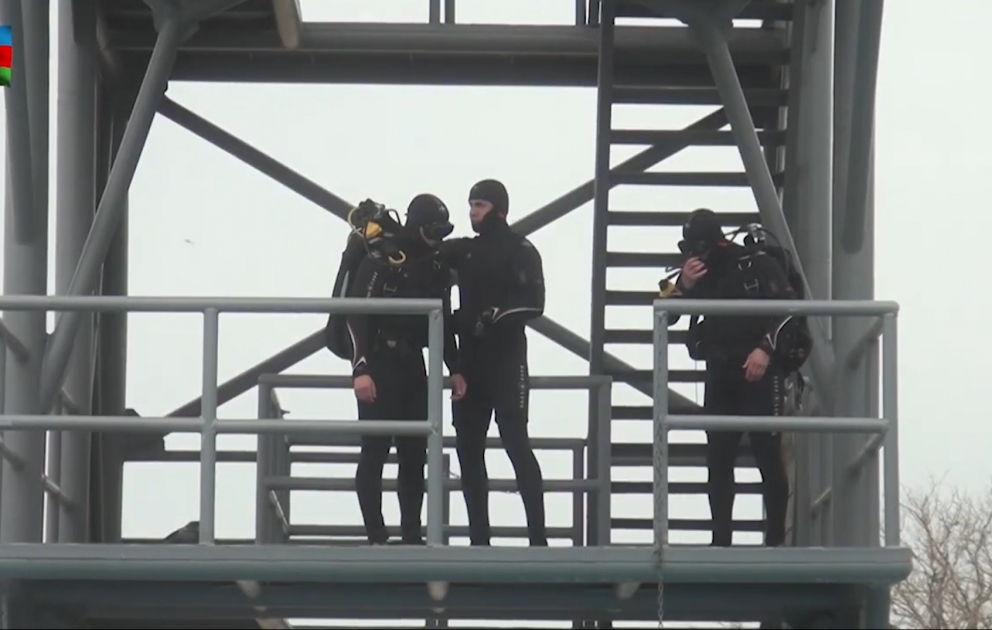 Preparatory training at the Diver Training Facility of the Naval Forces is conducted