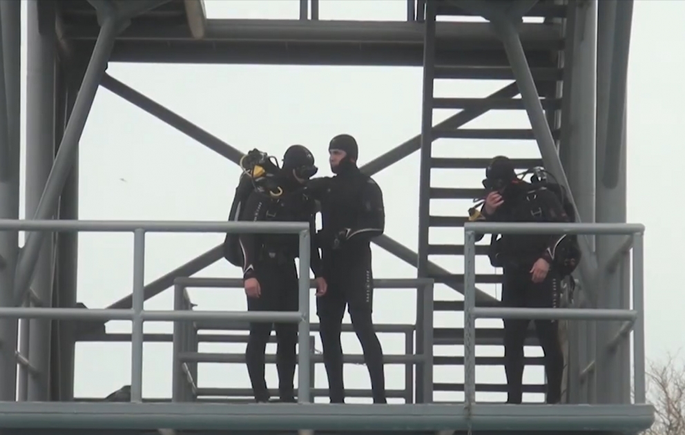 Des entraînements préparatoires ont été organisés au Centre de formation en plongée de la Marine