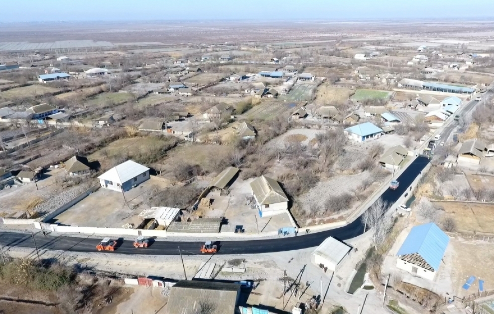 Ağdaşda 36 kilometrlik avtomobil yolları yenidən qurulur