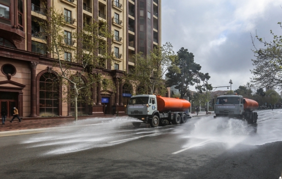 Disinfection works carried out in more than 150 central streets and suburban areas of Baku