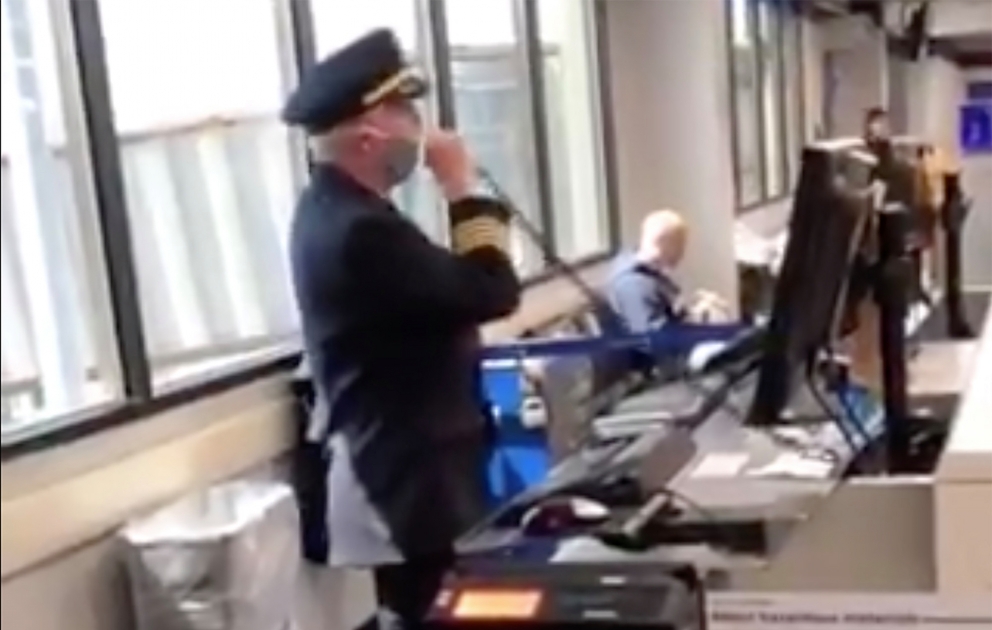 United captain thanks medical staff helping in coronavirus fight before flight