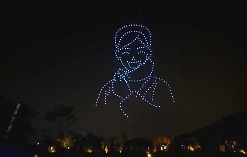 300 drones light up sky to honour Covid-19 medical workers