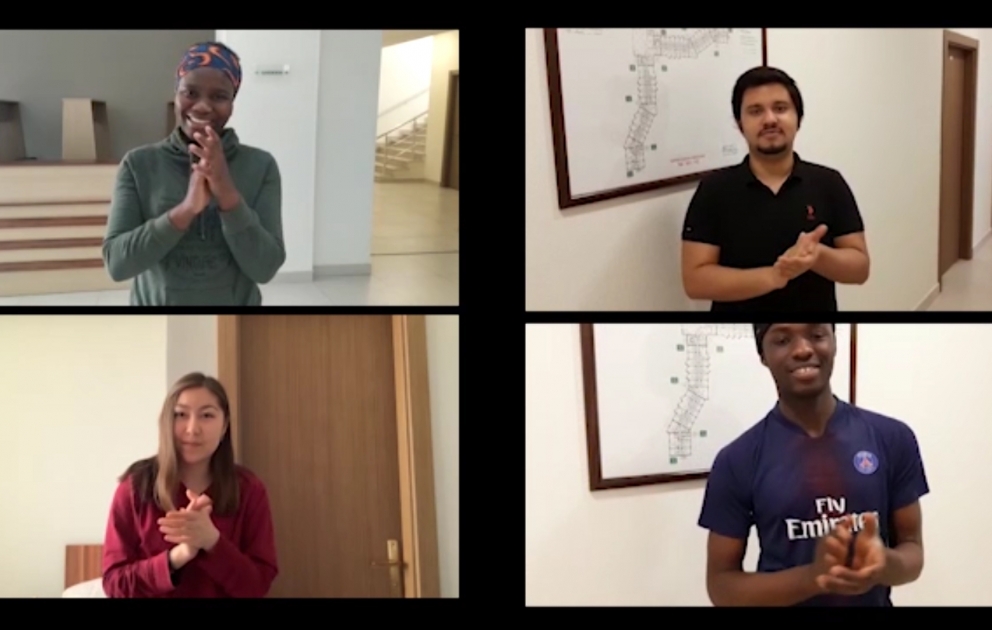 Foreign students of Baku Higher Oil School expressed gratitude to those who are fighting the coronavirus