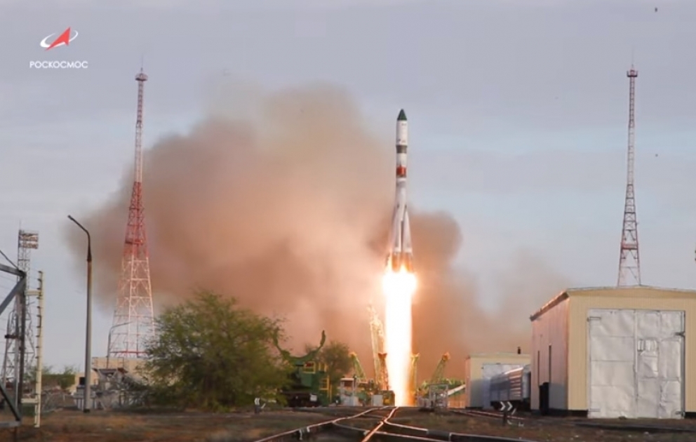 The 'Victory Rocket' with Progress MS-14 cargo craft takes off Baikonur cosmodrome