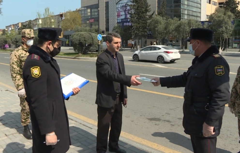 Xüsusi karantin rejimi ilə əlaqədar Sumqayıt Şəhər Polis İdarəsinin əməkdaşları profilaktik tədbir keçiriblər