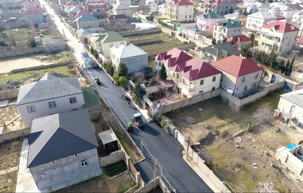 Binəqədi rayonunda 3 ayda 30 km yol təmir olunub