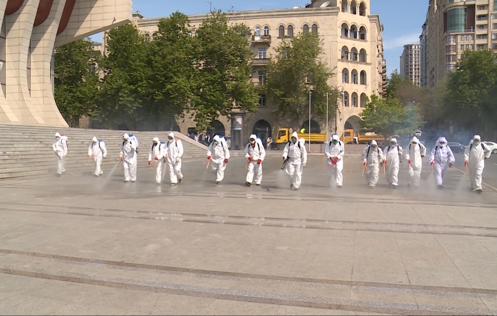 Baku wird erneut desinfiziert