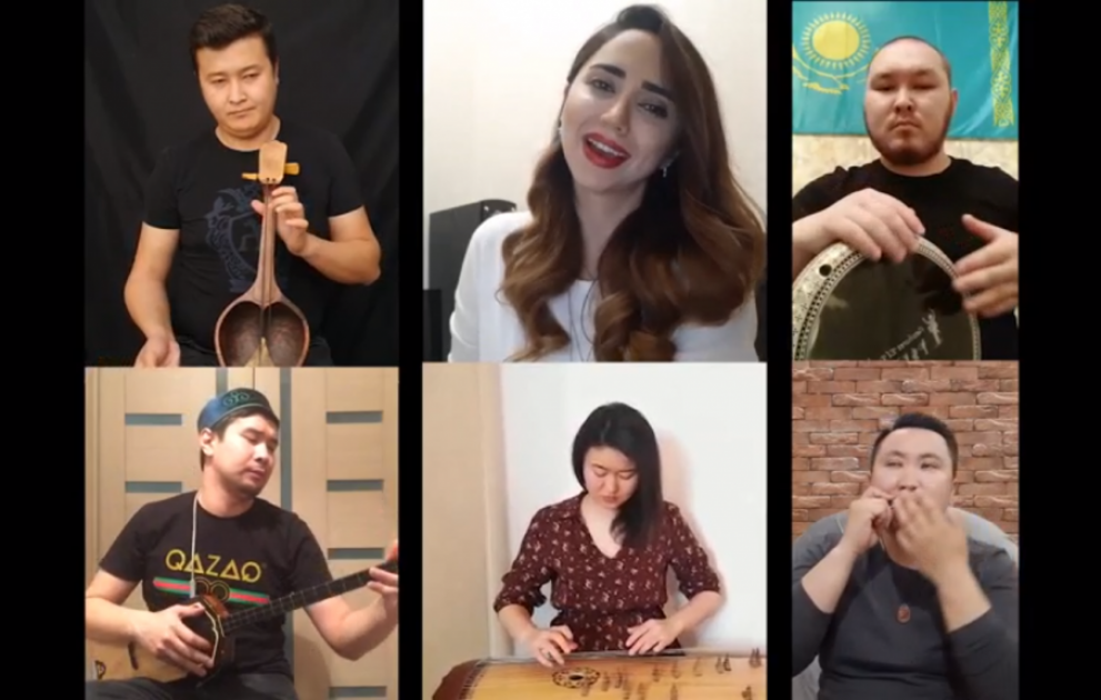 Azərbaycanlı bəstəkar qazaxıstanlı musiqiçilərlə “Sarı gəlin”i onlayn ifa edib