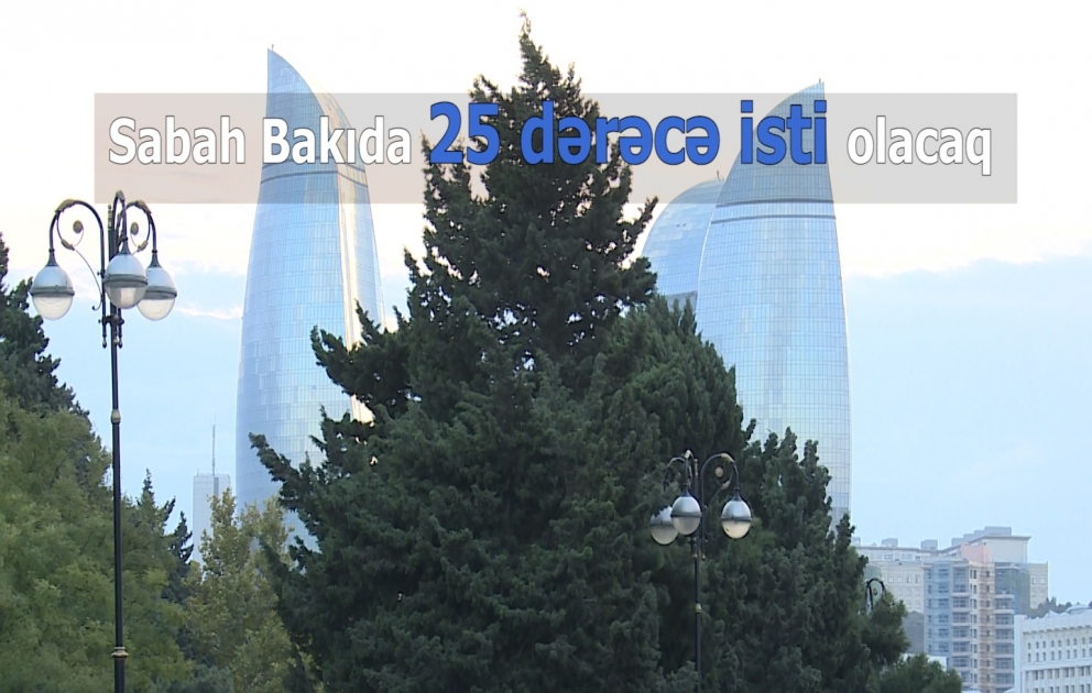 Sabah Bakıda 25 dərəcə isti olacaq