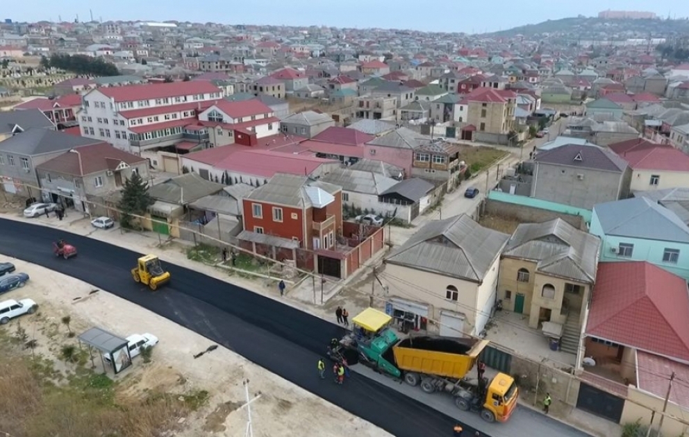 Əmircan və Hövsan qəsəbələrində 17,9 kilometr yol təmir edilir