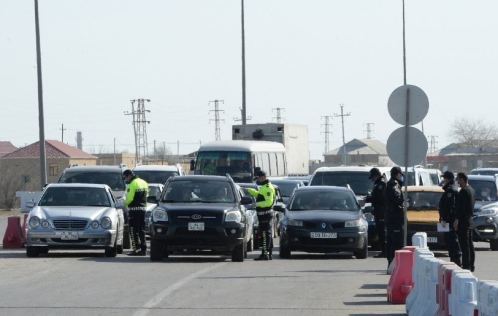 Ötən gün karantin qaydalarını pozan 615 sürücü cərimə olunub