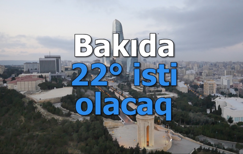 Bakıda 22° isti olacaq