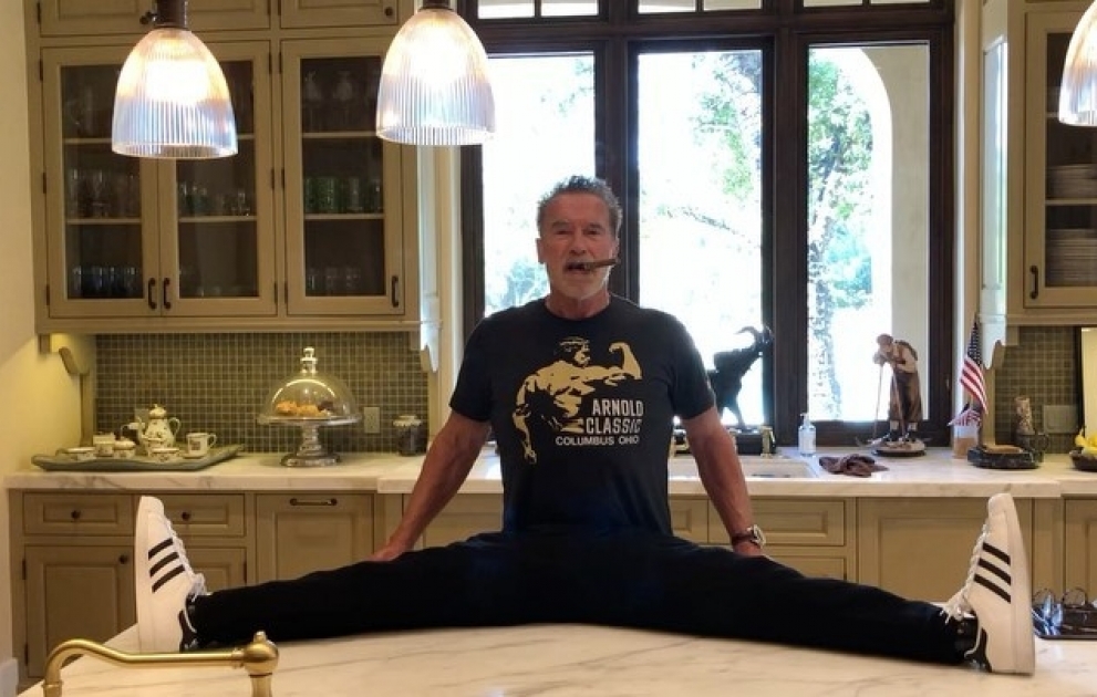 Arnold Schwarzenegger Shows Off His Impressive Flexibility In  Instagram