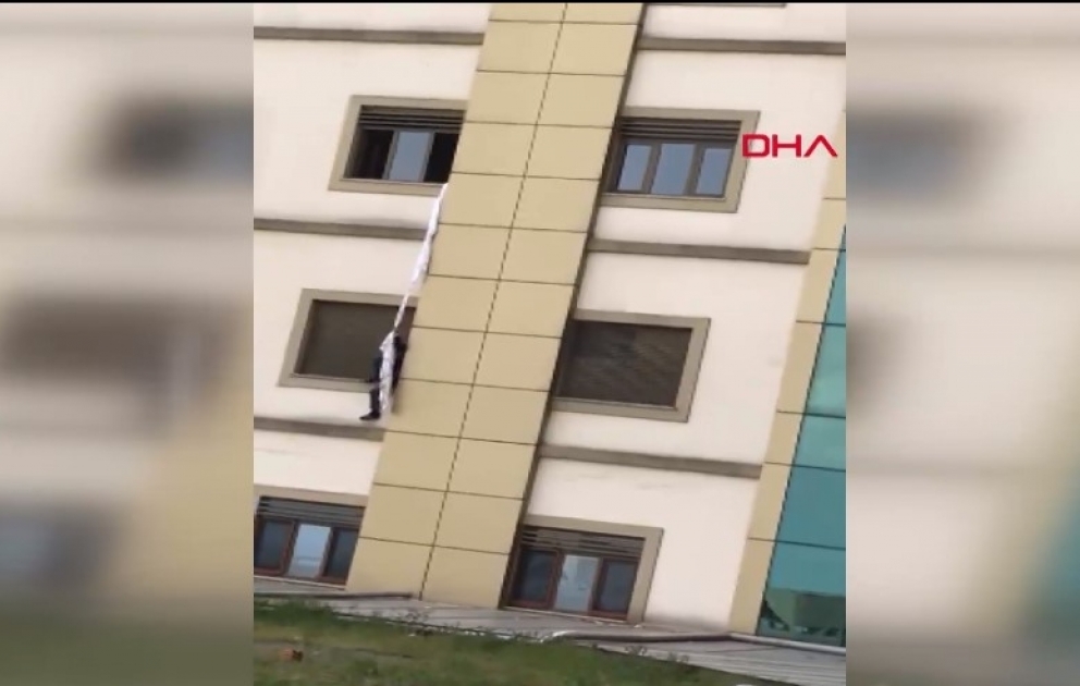Yataq ağlarını bir-birinə calayıb karantindən qaçmaq istədi