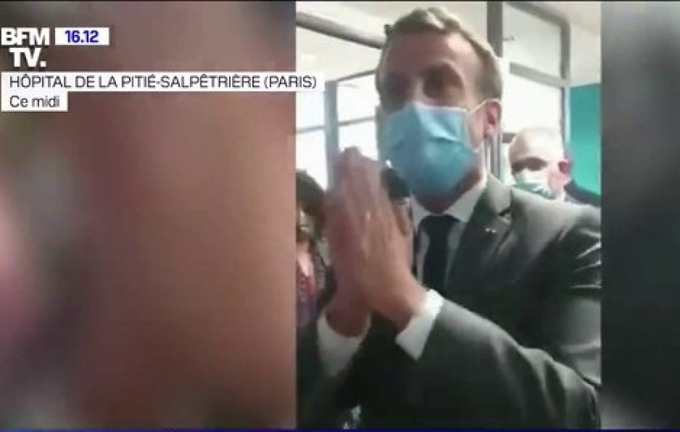 "We are desperate": French hospital staff confront Macron