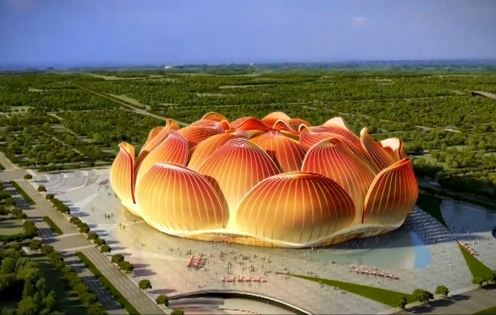 Çində ölkənin ən iri stadionunun inşasına başlanılıb