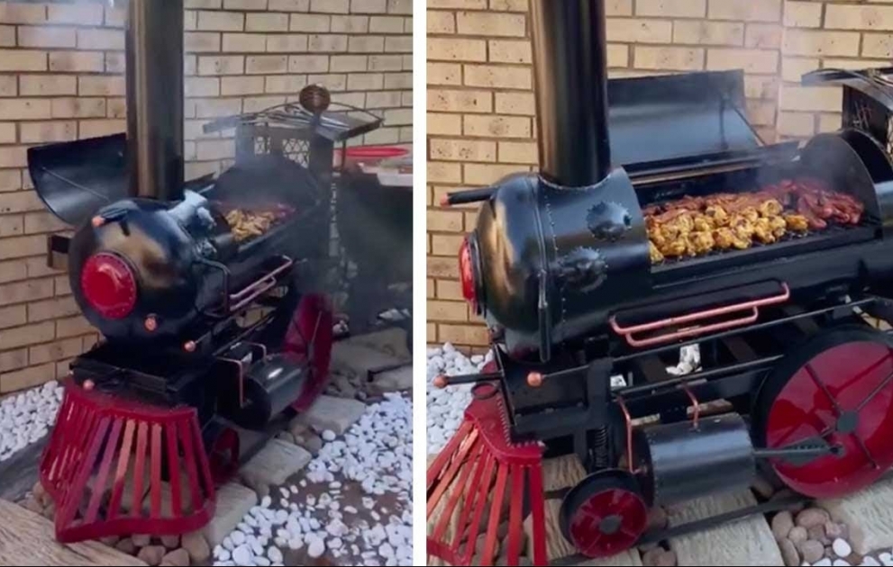 Man Transforms Old Steam Train Into BBQ