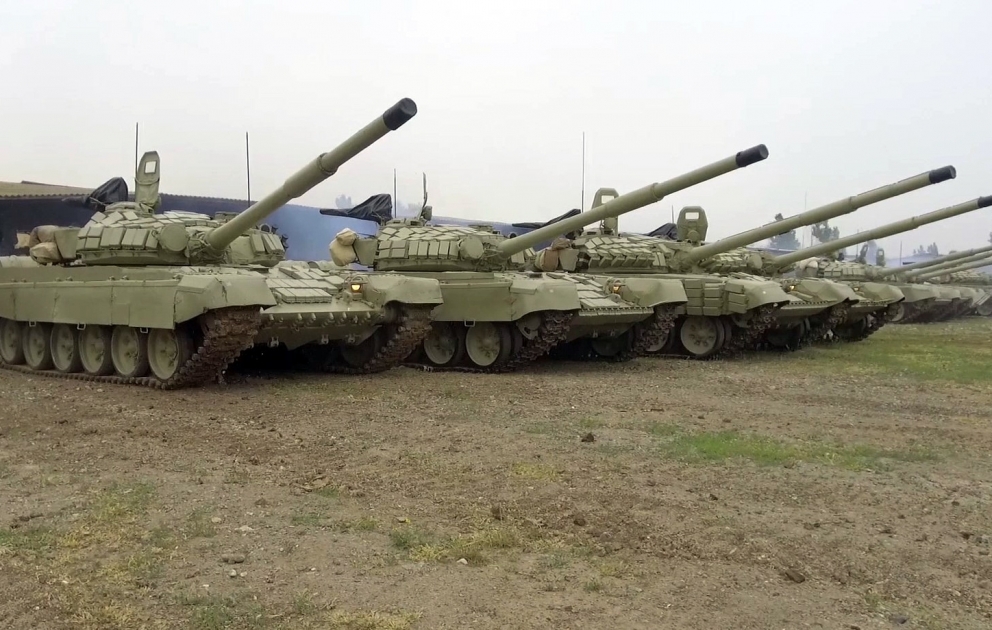The tank units involved in the exercises fulfill the tasks